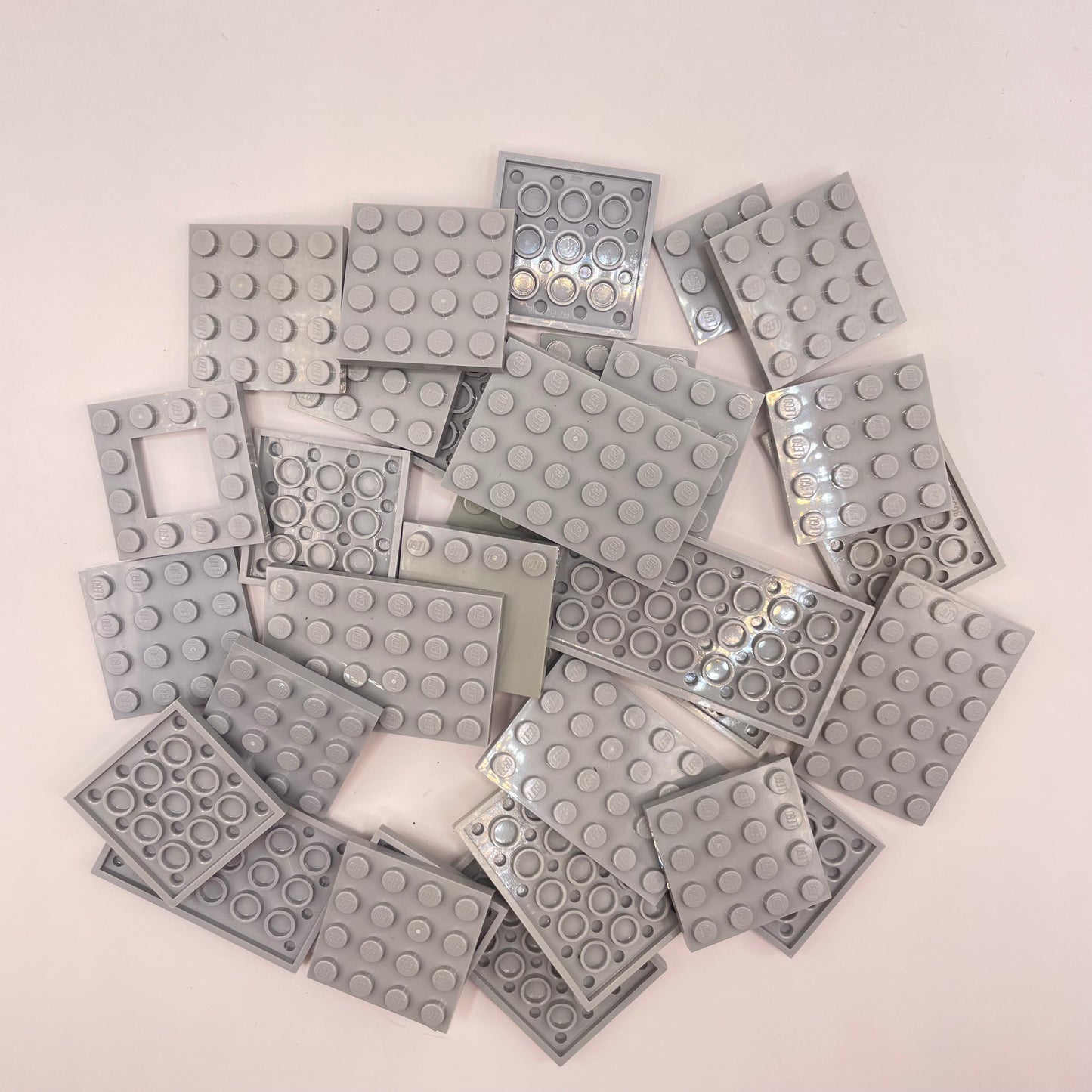 LEGO  Plates, 4x Wide, Light Bluish Grey, Approx. 80g
