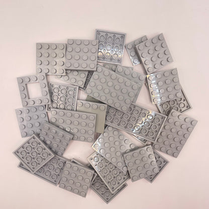 LEGO  Plates, 4x Wide, Light Bluish Grey, Approx. 80g