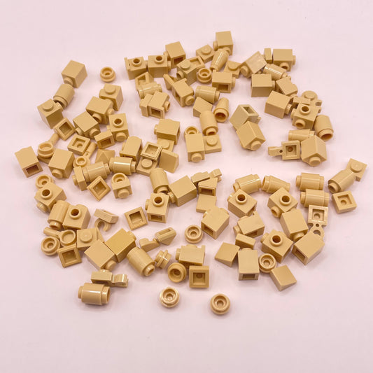 LEGO Greebling, Tan, 110 pieces
