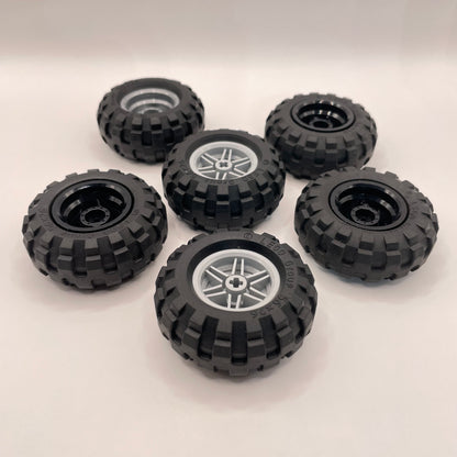 LEGO Wheels, 56x26 Vehicle, Black and Grey, 6 pieces