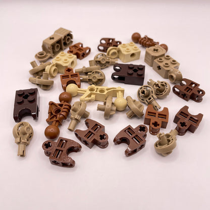 LEGO Bionicle, Joints, Brown, Tan , Approx. 45g