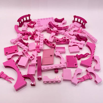 LEGO Building Pieces, Mixed Pink, Approx. 75g