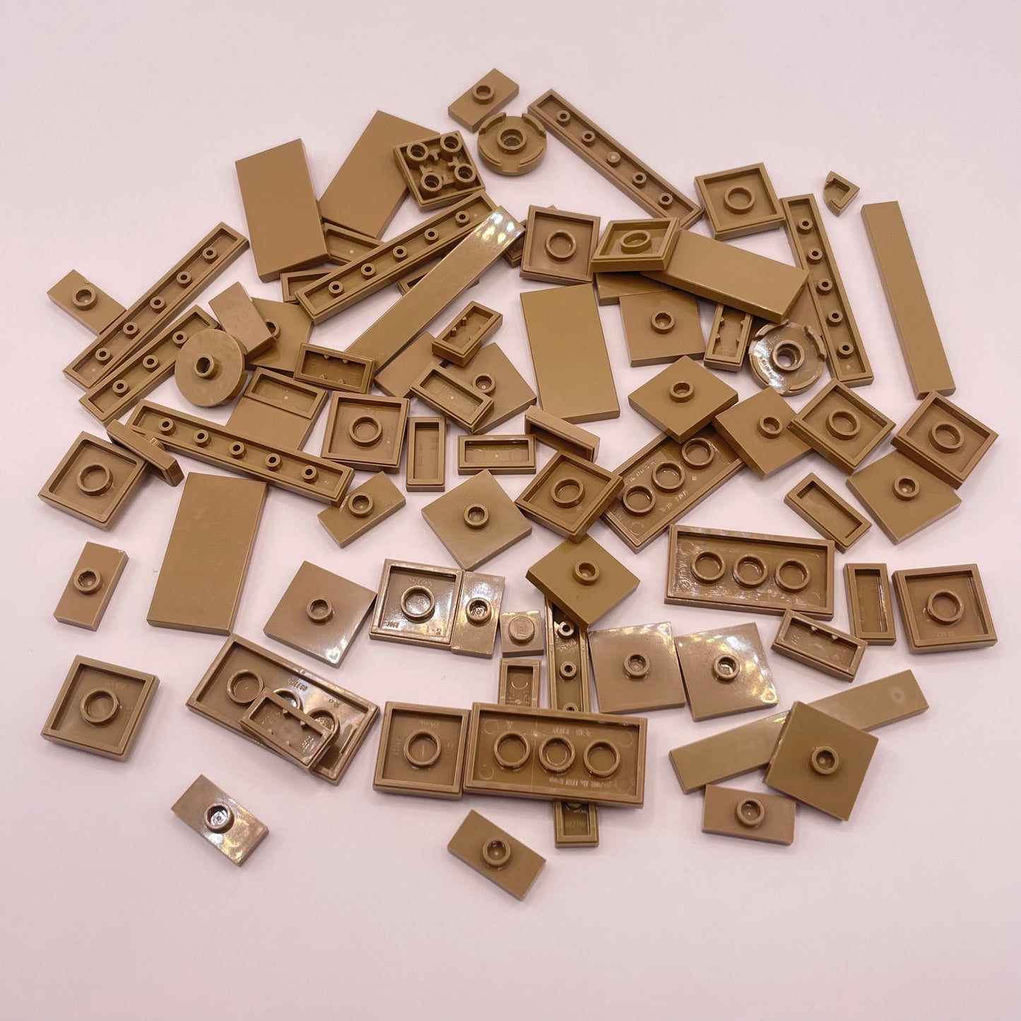 LEGO Mixed Tiles, Dark Tan, Approx. 35g