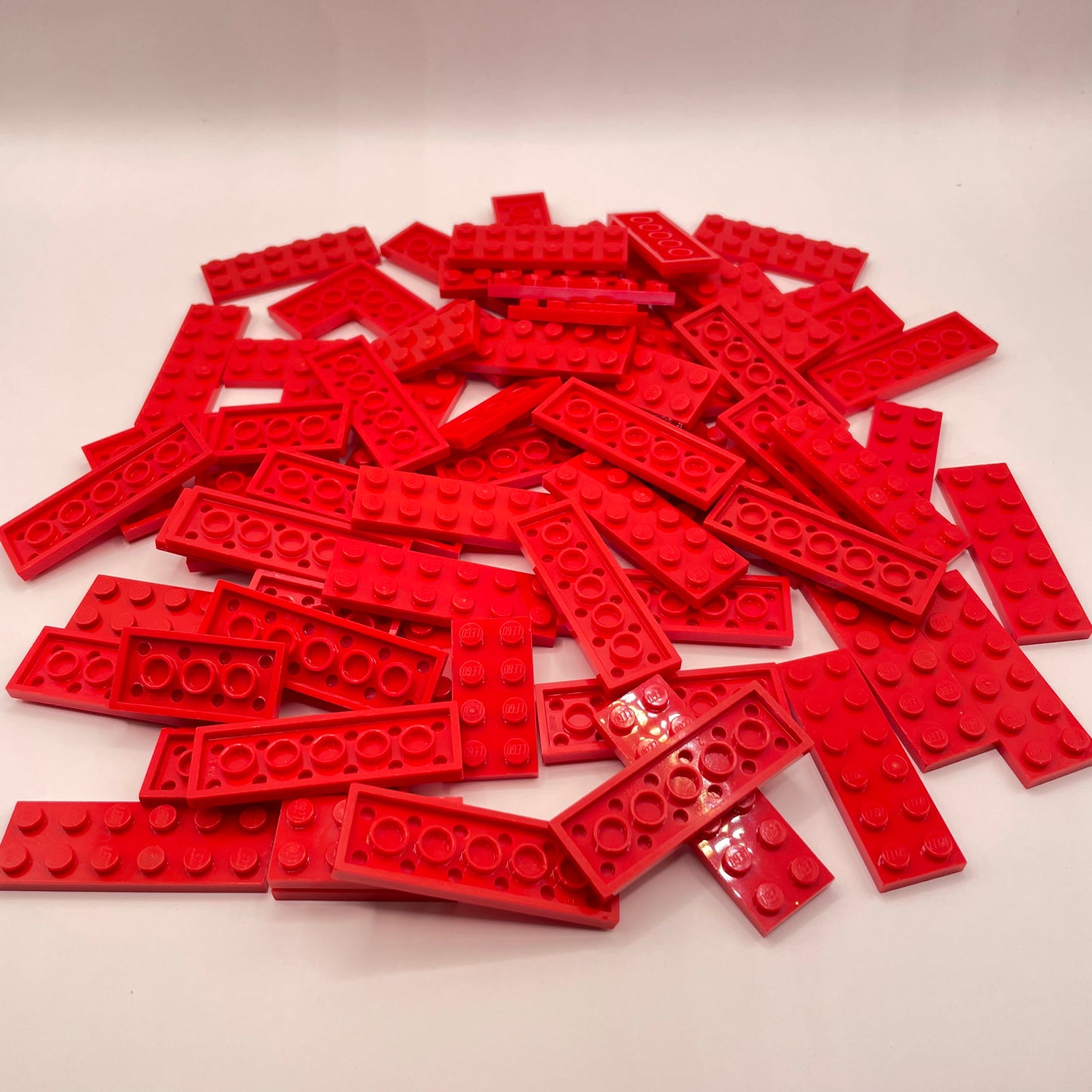 LEGO Medium Plates, 2x Wide, Red, Approx. 100g