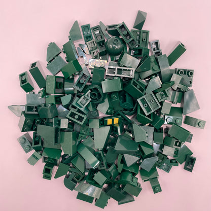 LEGO Bricks and Slopes, Small, Dark Green, Approx. 100g