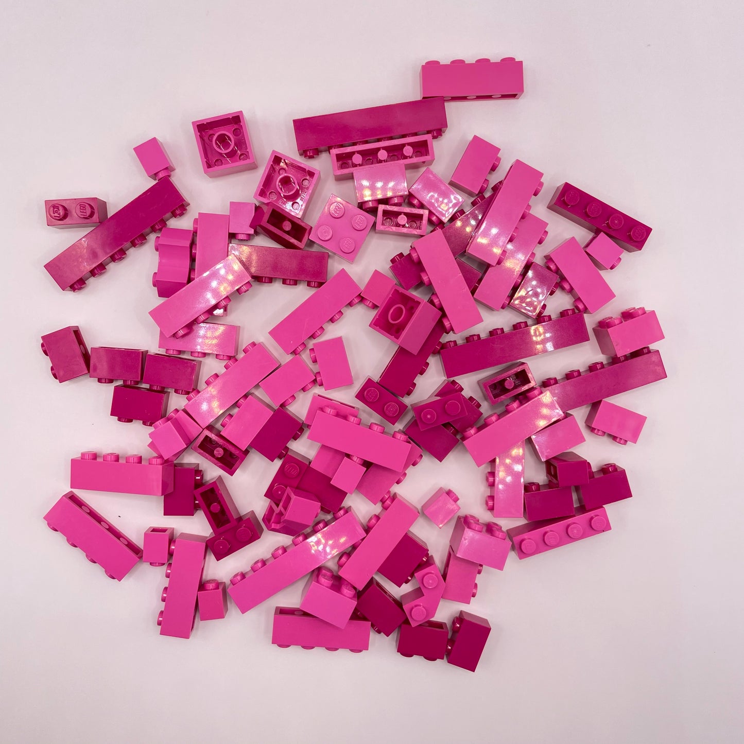 LEGO Bricks, Mixed Pink, Approx. 95g