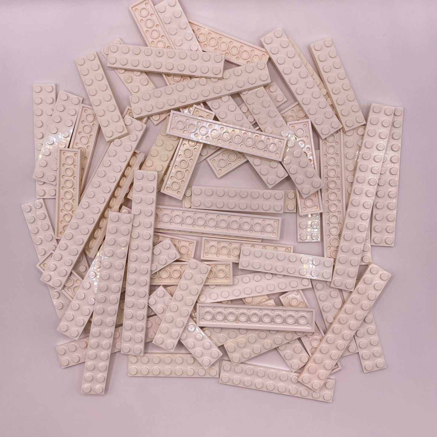 LEGO Plates 2x Wide, Long, White, Approx. 150g