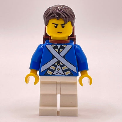 LEGO Bluecoat Soldier, Mix and Match with Backpack, Castle, Minifigure (1 Piece) Print wear