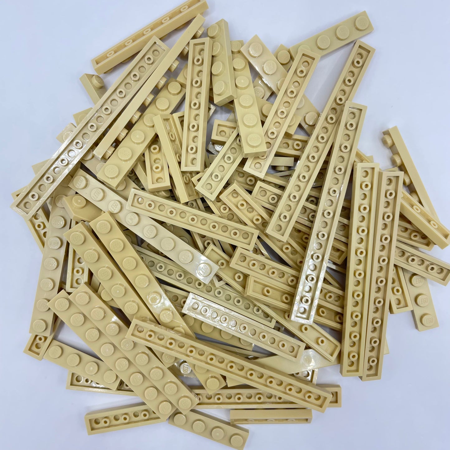 LEGO 1x Plates, Tan, Approx. 75g