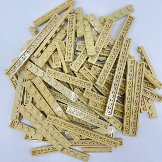 LEGO 1x Plates, Tan, Approx. 75g