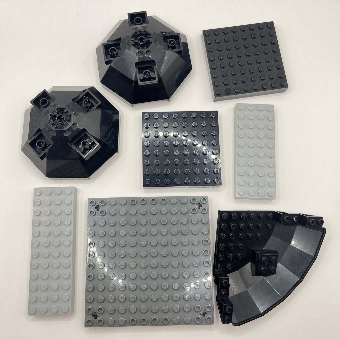 LEGO Grey, Black,  Large Bricks, 8 Pieces
