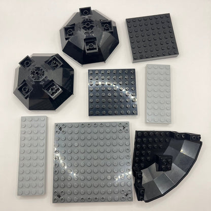 LEGO Grey, Black,  Large Bricks, 8 Pieces