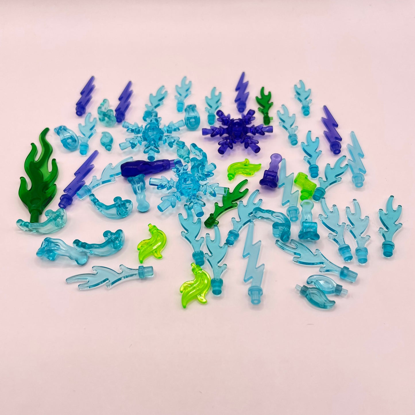 LEGO Flames and Ice, Transparent mixed Blue and Green, 50 Pieces