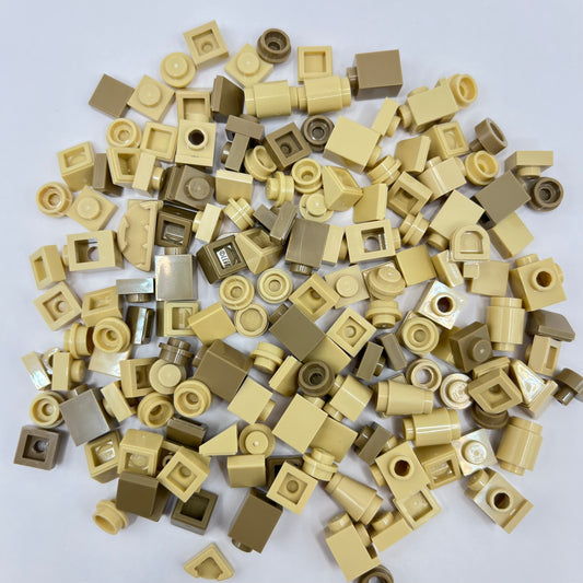 LEGO Greebling, 1x1, Mixed Tan, Approx. 30g