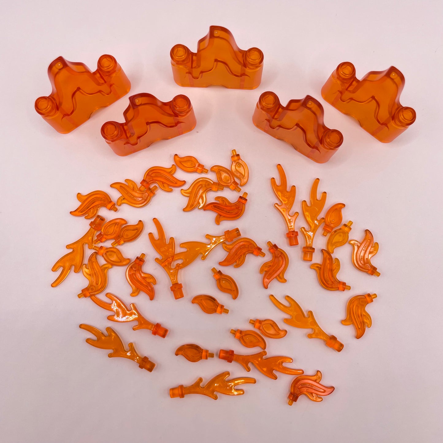 LEGO Trans-Orange Flames,  40Pieces