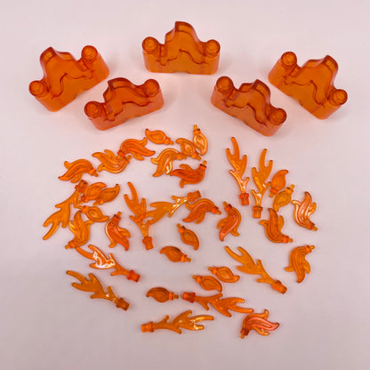 LEGO Trans-Orange Flames,  40Pieces