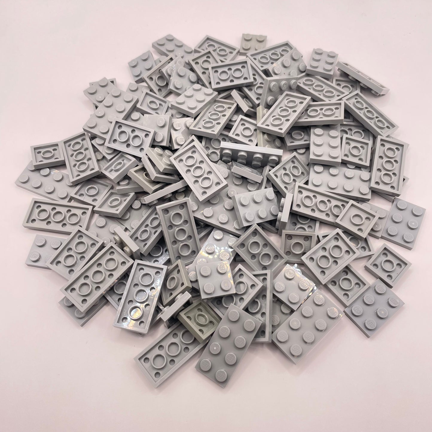 LEGO  Plates, 2x Wide, Light Bluish Grey, Approx. 110g