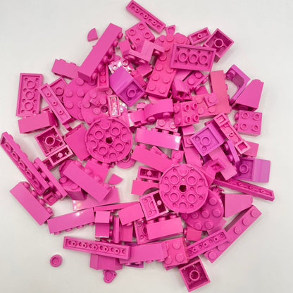 LEGO Medium Pink, Mixed Pieces, Approx. 110g