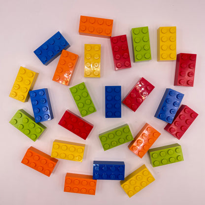 LEGO 2 x 4 Bricks, Mixed Colours, 25 Pieces