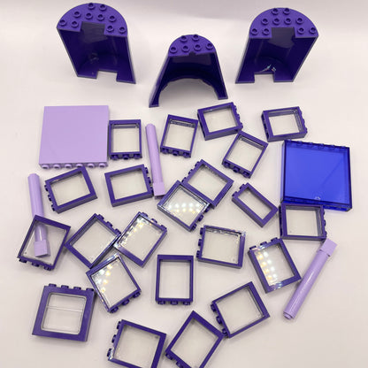 LEGO Doors and Windows, Purple, Building, 30 Pieces