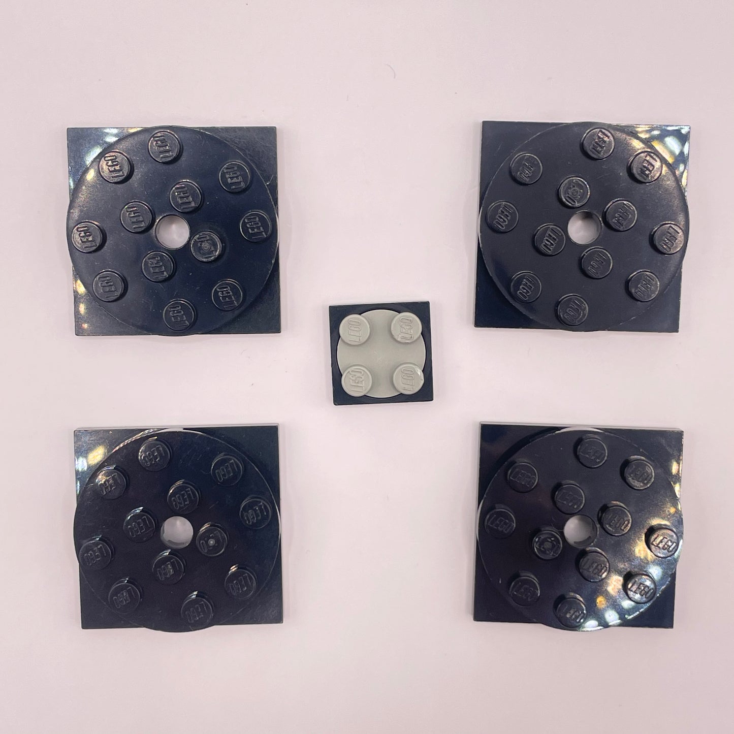 LEGO Turntables, Black, 5 Pieces