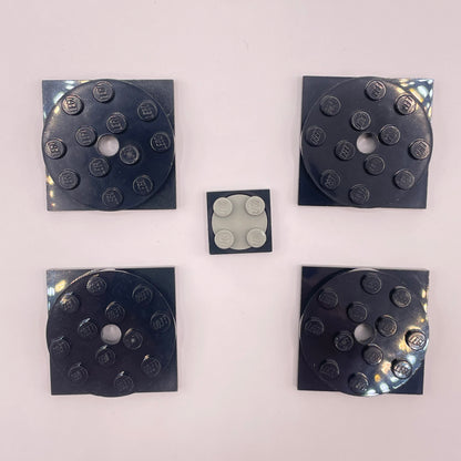 LEGO Turntables, Black, 5 Pieces