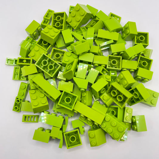 LEGO Bricks and Slopes, Lime, Approx. 100g