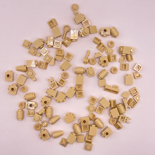 LEGO Greebling, Tan, 100 pieces
