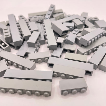 LEGO Bricks 1x Wide, Light Bluish Grey, Approx. 100g