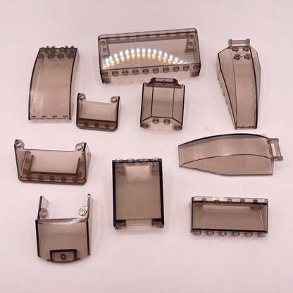 LEGO   Windscreens, Transparent Brown, 10 Pieces