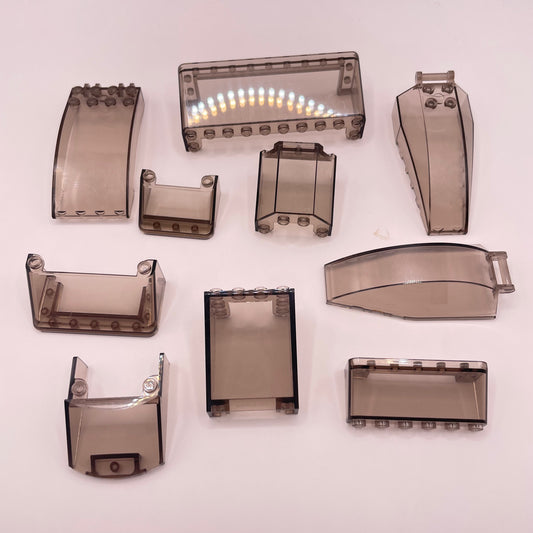 LEGO   Windscreens, Transparent Brown, 10 Pieces