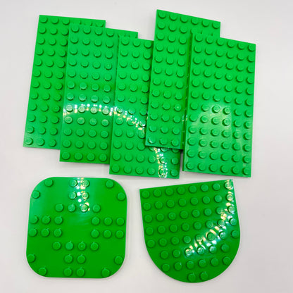 LEGO Medium Plates, Bright Green, Approx. 65g