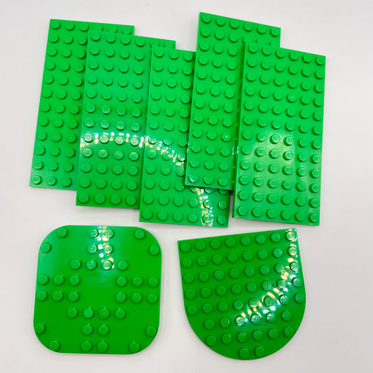 LEGO Medium Plates, Bright Green, Approx. 65g
