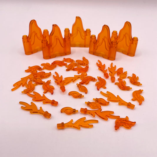 LEGO Trans-Orange Flames,  40Pieces