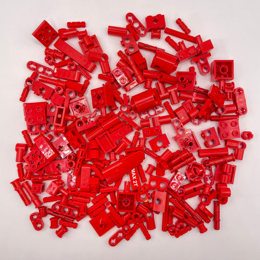 LEGO Small Technic, with pins, Red, Approx. 95g