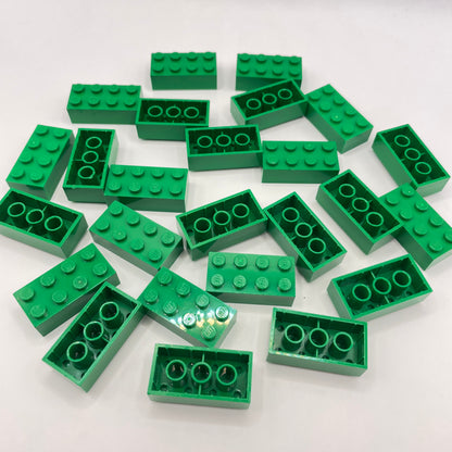 LEGO 2 x 4 Bricks, Green, 25 Pieces