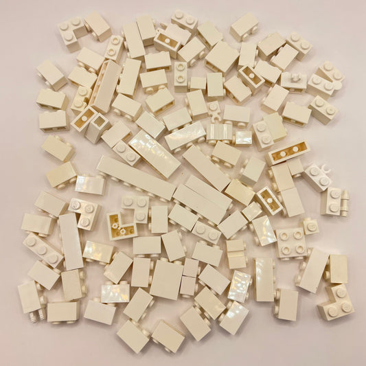 LEGO 1x Bricks, White, Approx. 100g