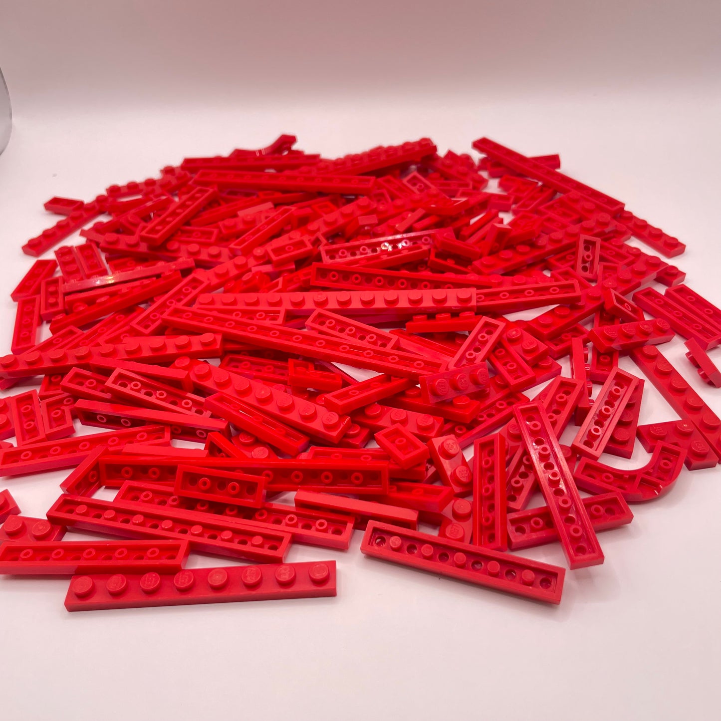 LEGO  Plates, 1x Wide, Long, Red, Approx. 150g