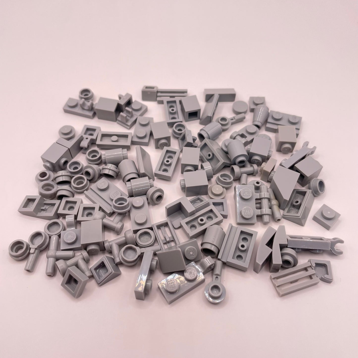 LEGO Greebling, Light Bluish Grey, 100 Pieces