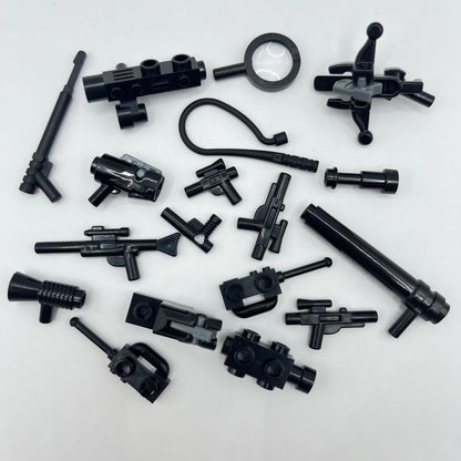 LEGO Black Mixed Minifigure Accessories, 18 Pieces