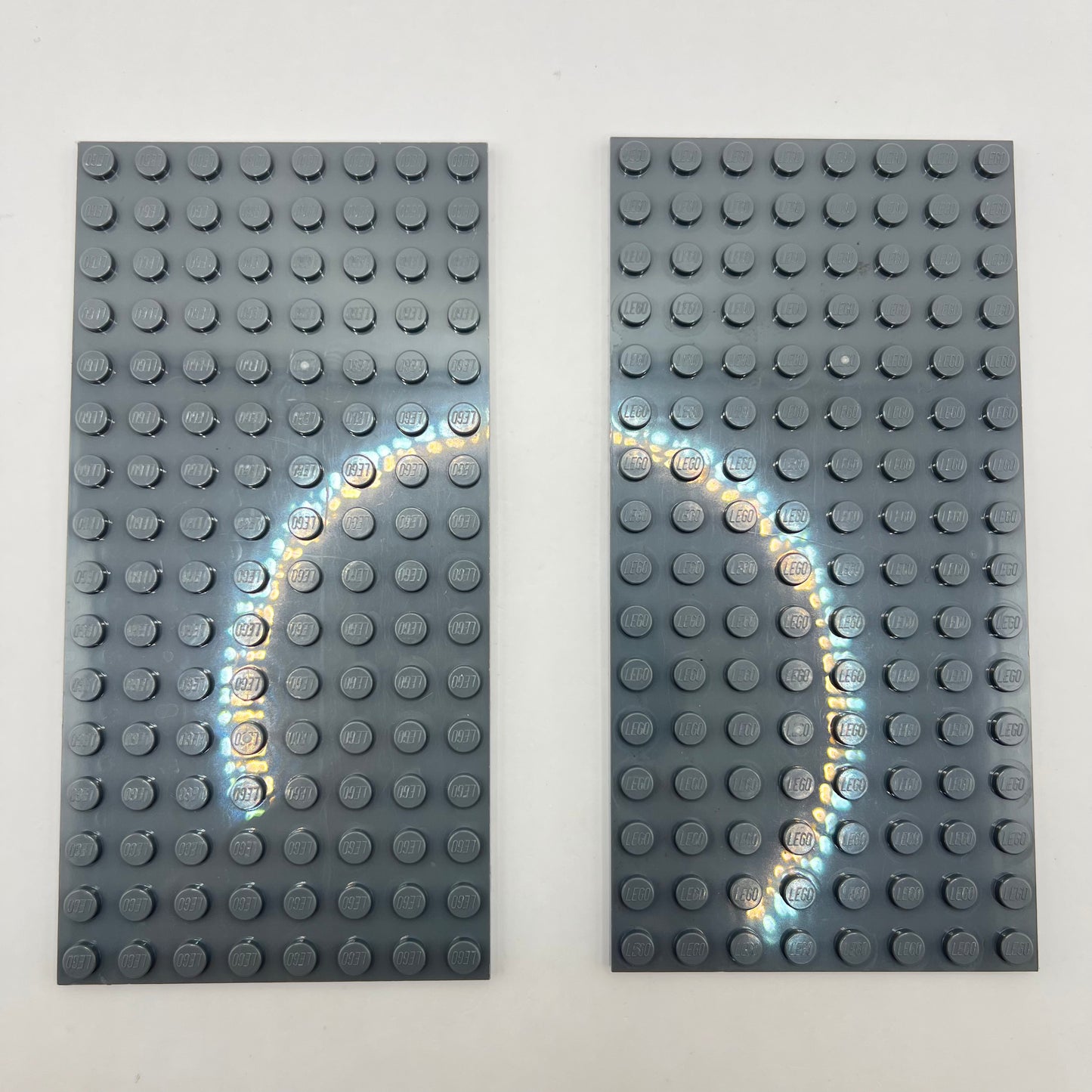 LEGO 8x16 Plates, Dark Bluish Grey, 2 Pieces,