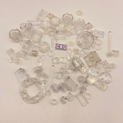 LEGO Transparent Clear, Mixed Pieces, (100 Pieces)
