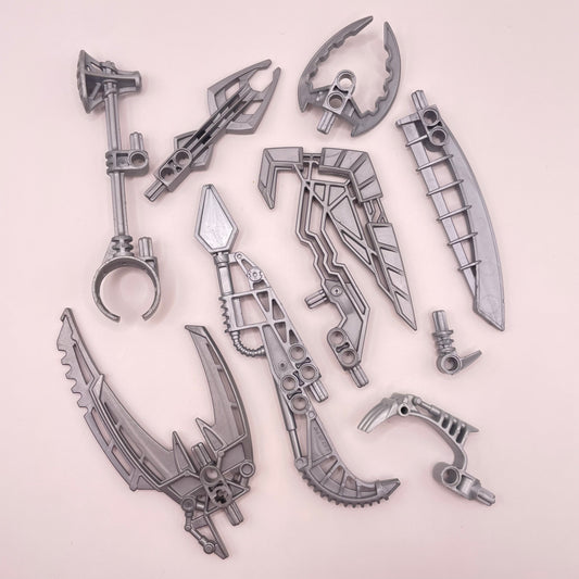 LEGO Bionicle, Weapons, Mixed Grey, 9 Pieces