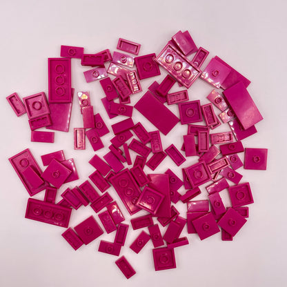 LEGO Tiles and Jumpers, Magenta, Approx. 40g