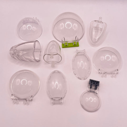 LEGO  Round Clear Windscreens, 10 Pieces