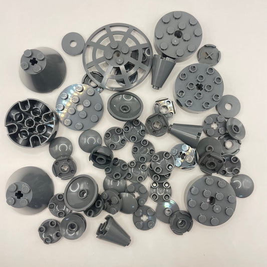 LEGO Round, Dark Bluish Grey, Approx. 40g