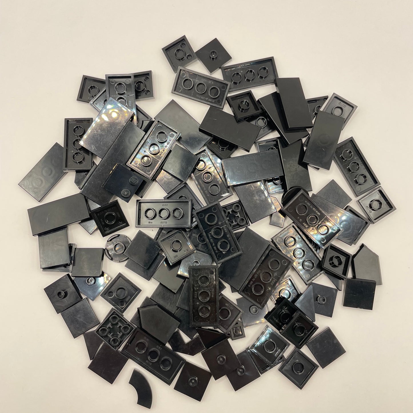 LEGO Tiles, 2x Wide, Black, Approx. 65g