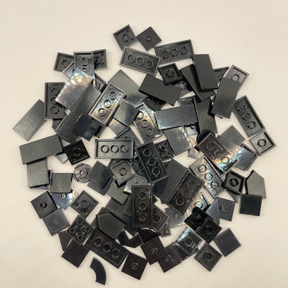 LEGO Tiles, 2x Wide, Black, Approx. 65g