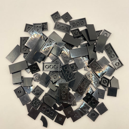 LEGO Tiles, 2x Wide, Black, Approx. 65g