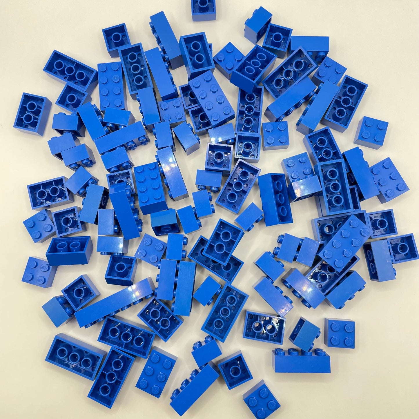 LEGO Bricks, 2x Wide, Blue, Approx. 175g